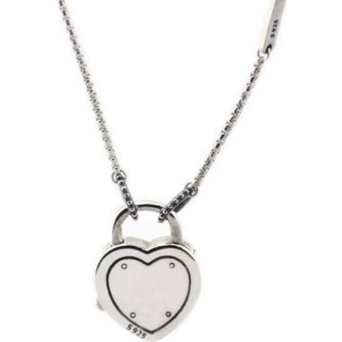 Lock Your Promise Necklace & Pendant Fits For Beads & Charms DIY Chain Fashion Female Necklace Sterling Silver Jewelry