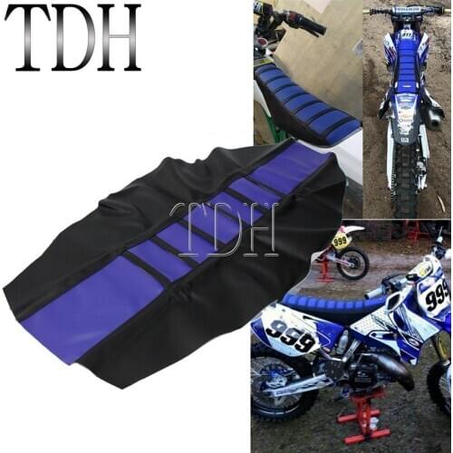 Black Blue For Yamaha Motocross Dirt Bike Enduro Ribbed Seat Cover Gripper Seat Pad for TE FE TC YZF250 WR450 YZ85 TTR 250 350
