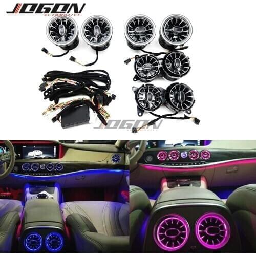 7 Color For Benz S Class W222 S400 S500 S63 S65 2014 - 2016 AC Conditioner Air Vent Outlet Turbo Trim Atmosphere Ambient Light