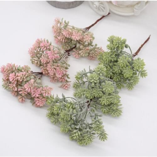 6pcs Mini Artificial Grass Plant Artificial Flowers for Wedding Christmas Decor DIY scrapbooking Wreath Fake flowers