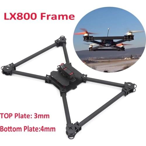 LX800 800 800mm Full 3k Carbon Fiber Integrated 800mm Quadcopter X frame for Multicopter Multirotor fpv aerial photography