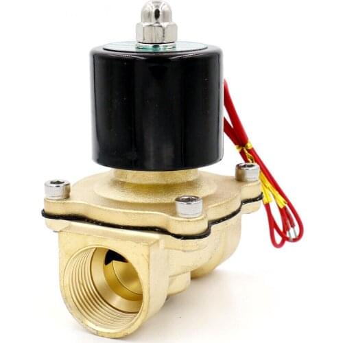 Brass Electric Solenoid Valve 2W-250-25 1" NPT 2/2 Way Female To Female 12V NC