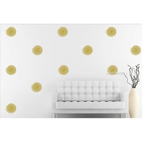 Spiral Swirl Pattern Mini Wall Stickers New Arrivals Wall Decals High Quality Wallpaper Decor Bedroom Living Room Mural SA651