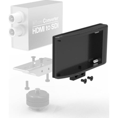 All-mode Blackmagic BMD Broadcast Design Micro Converter Hot Shoe 1/4" Holder & F970 Battery Power Mount Plate Kit