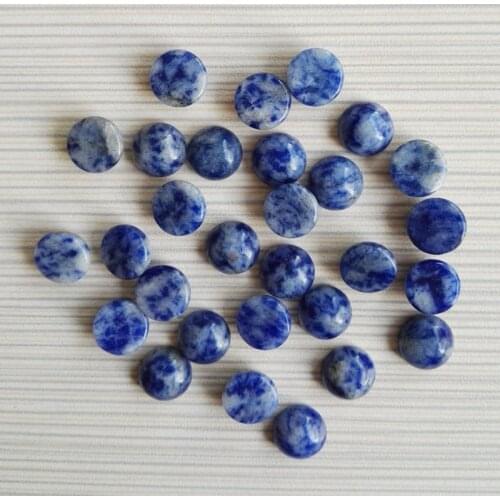 Fashion 10x10mm natural sodalite stone beads round CAB CABOCHON for jewelry Accessories wholesale 50pcs/lot