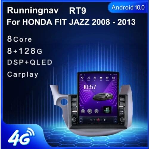 9.7" Android 10.1 For HONDA FIT JAZZ 2008 - 2013 Tesla Type Car Radio Multimedia Video Player Navigation GPS RDS 2 din