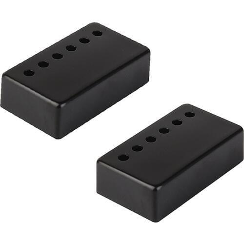 Musiclily 52mm Metal Humbucker Guitar Pickup Covers for Electric Guitar Bridge, Black (2 Pieces)
