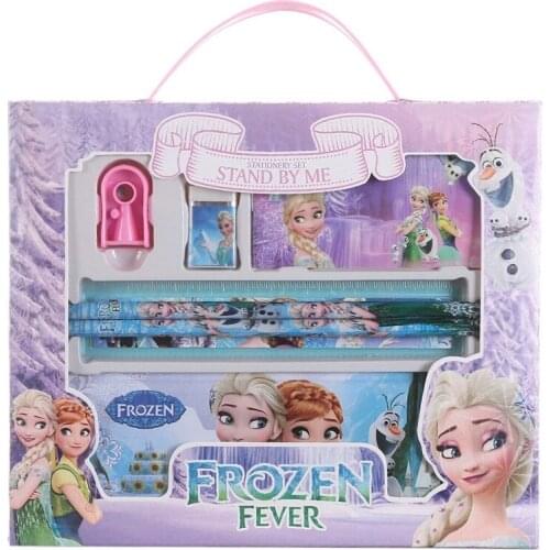 7-piece set Disney stationery set stationery box pencil ruler book combination cartoon cute Mickey colorful set learning gift