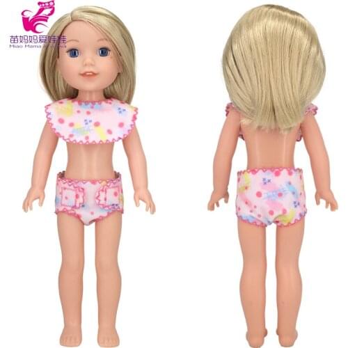 14.5" Wellie Wishers Doll Bibs Camille Ashlyn Kendall Emerson 36cm Girl Doll Feeding Accessory