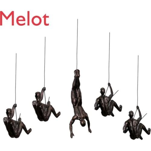 Retro Industrial Style Wall Wall Hanging Creative Background Wall Decoration Rock Climbing Figure Pendant Room Decor