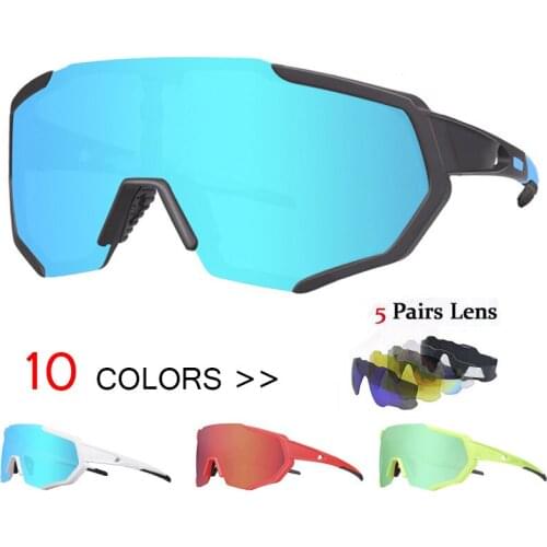 2021 Polarized 5 Lens Cycling Glasses Road Bike Cycling Eyewear Cycling Sunglasses Bike Mountain Bicycle Cycling Goggles