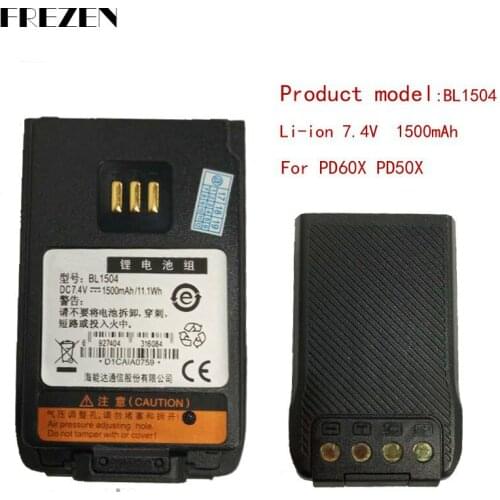 Original BL1504 li-on 7.4V 1500mAH Battery for Hytera HYT Radio PD60X PD50X Walkie Talkie