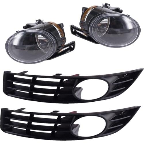 Front Left Right Bumper Fog Light Lower Grille Cover Car Fit for VW Passat B6 3C 3C0853665A 3C0853666A 2006 2007 2008 2009