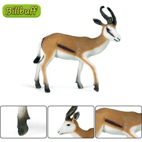8cm Simulation Wild Animals Plastic Action Models Solid Antelope Figures Collection Educational Toys for Children Ornaments Gift