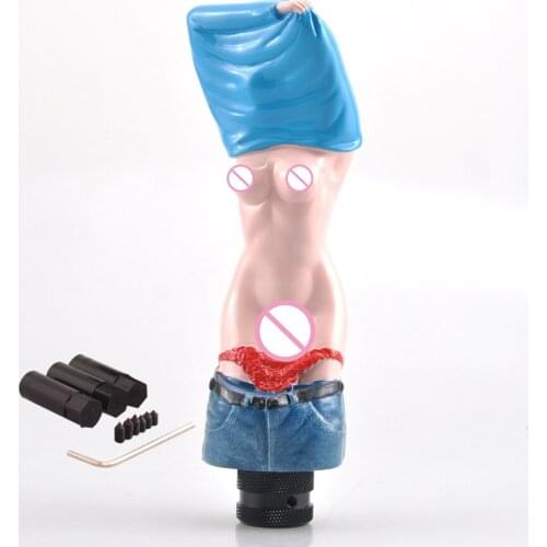 Car Gear Shift Knob transmission shift knob Sexy Lady Girl Goddess Style Manual Gear Stick Shifter Lever Universal Accessories