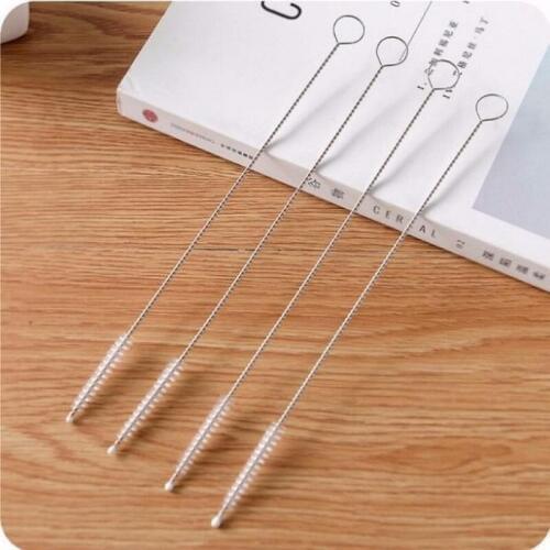 Stainless steel straw cleaning brush Brushes 175MM 200MM 240MM Nylon Drinking Pipe Baby Bottle Clean Tools LX6186