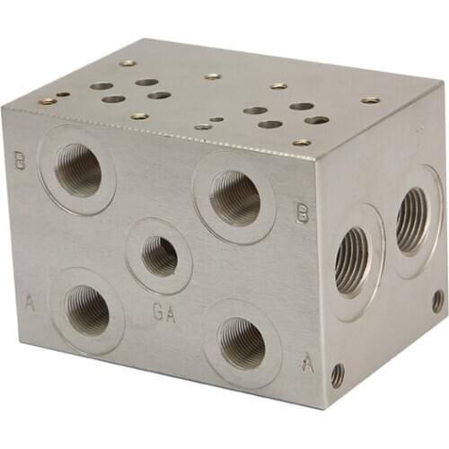 High pressure solenoid hydraulic manifold block valves block