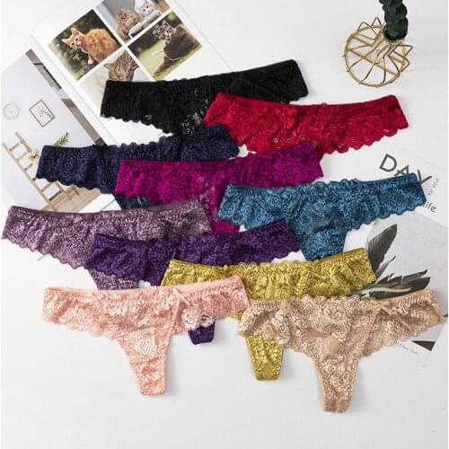 10 Colors/sexy Flower Thong Womens Low Waist Seamless Underwear Solid Color Fashion Personality Comfortable Kawaii Lingerie