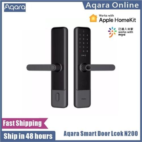 Aqara N200 Smart Door Lock Fingerprint Password Bluetooth NFC Unlock Smart Linkage With Doorbell Works With Mijia Apple HomeKit