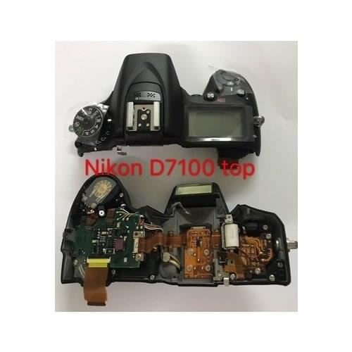Top Cover Shell with top lcd,flash board,Flex cable FPC Unit Repair parts For Nikon D7100 SLR