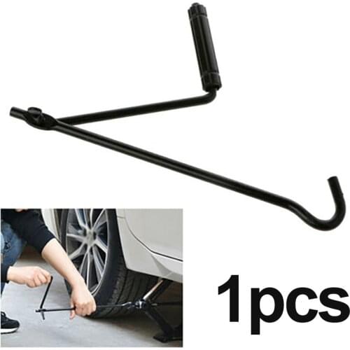 1PCS Tire Wheel Jack Lug Wrench Car Metal Handle Scissors Jack Wrench Auto Truck Black Durable Wheel Repair Tool