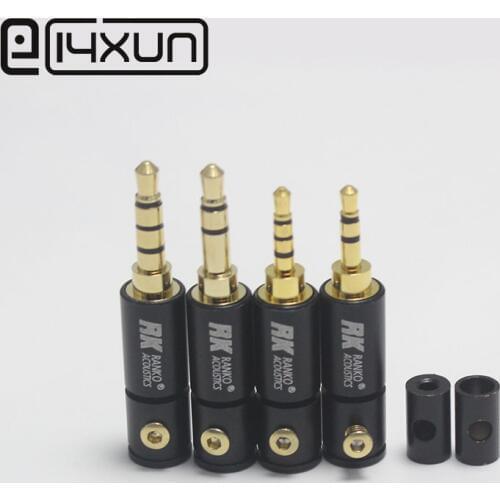 10Pcs 2.5 / 3.5 mm 3 / 4 Pole Stereo Male Jack 2.5mm 3.5mm Audio Plug Connector DIY Solder Adapter for Shure 2mm 4mm 6mm Cable