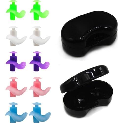 2 Pairs Soft Ear Plugs Silica Gel Environmental Silicone Waterproof Dust-Proof Earplugs Diving Water Sports Swimming Accessories