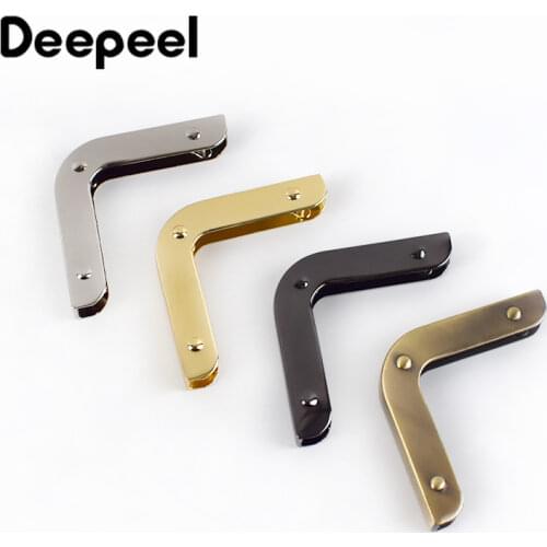 4/8pcs Deepeel 40mm Bag Corner with Screw Decoration Hardware Accessories for Handbag Edge Protection Metal Hook Buckle BF215