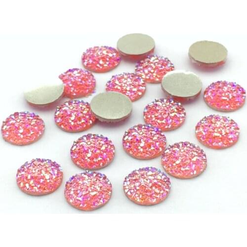 40pcs 12mm Resin Cabochons Round Cameo Flat Back Cabochon Supplies for Jewelry Finding Diy Craft 4