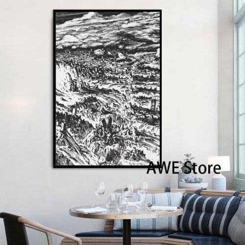 Akira city explosion canvas prints Canvas Painting Poster Modern Family Room Living Room Decoration