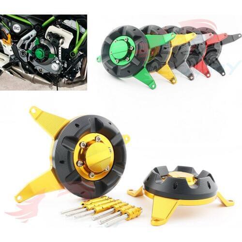 Motorcycle Accessories CNC Aluminum Engine Stator Protective Cover Left Right Set Decoration For Kawasaki Z650 Ninja 650 2017-19