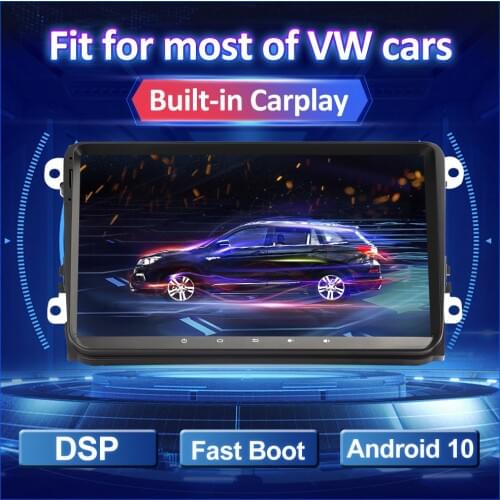 2Din Android 10 Car Radio For VW Passat B6 b7 Tiguan Golf 5 Polo Jetta Skoda Octavia Touran Multimedia Player Carplay GPS no DVD