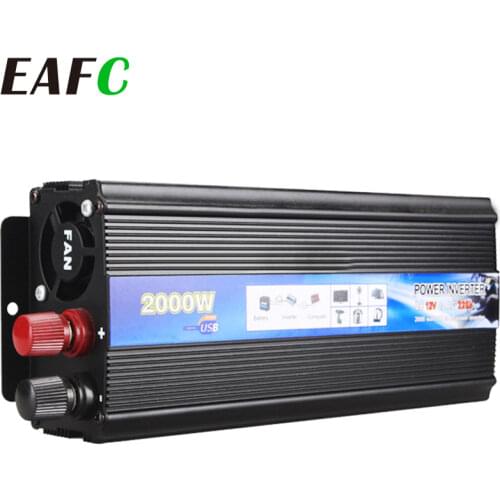 2000W Car Inverter 12v 220v Power Inverter DC To AC 12V To 220V Car Voltage Converter with USB Car Charger for Phone Tablet PC
