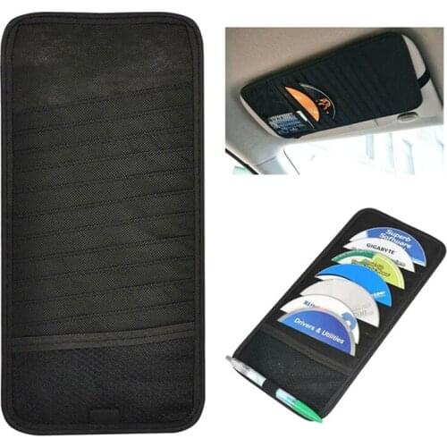 Car Sun Visor CD Organizer Holder Portable Sunshade Disc CD Case Media Storage