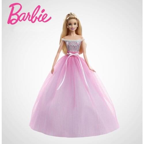 Barbie 2017 New Style Pink Birthday Blessing Collectors Edition Girl Toy Princess Birthday Gift DVP49
