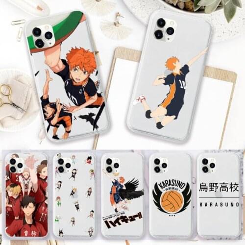 Anime volleyball boy Phone Case Transparent soft For iphone 5 5s 5c se 6 6s 7 8 11 12 plus mini x xs xr pro max