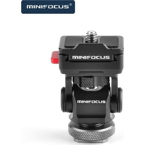 Fild Monitor Holder with Mini Quick Release Plate Tilt 180 Degree Swivel 360 Degree for Camera Monitor Cold Shoe Mount Bracket