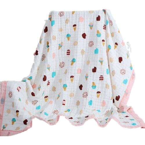 Baby Muslin 6 Layers 110*110 120*150 Blanket for Newborn Baby sleeping blanket breathable infant kids soft cotton baby blankets