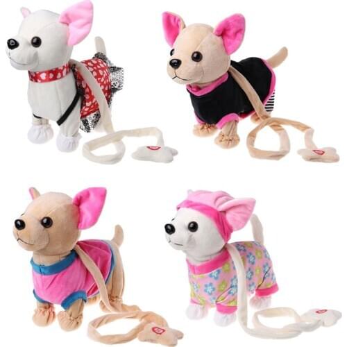 Electronic Pet Robot Dog Zipper Walking Singing Interactive Toy With Bag For Children Kids Birthday Gifts