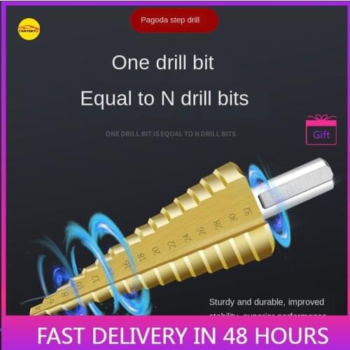 4-32mm Car Diesel Heater Installation Hole Opener Metal Punch Electric Drill Bit Multifunctional Pagoda Stepped Head Step Reamer
