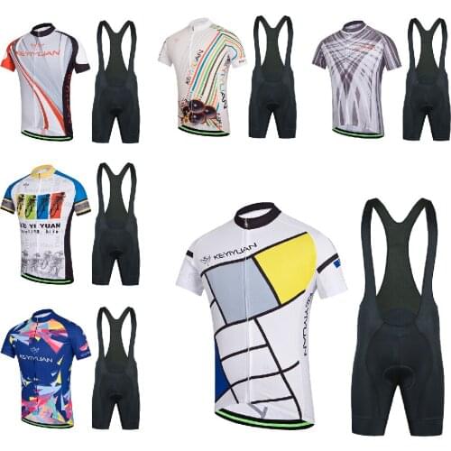 KEYIYUAN 2021 Men Cycling Jersey MTB Bike Clothing Men Short Set Bicycle Wear Clothes Cycling Dress Ropa Ciclismo
