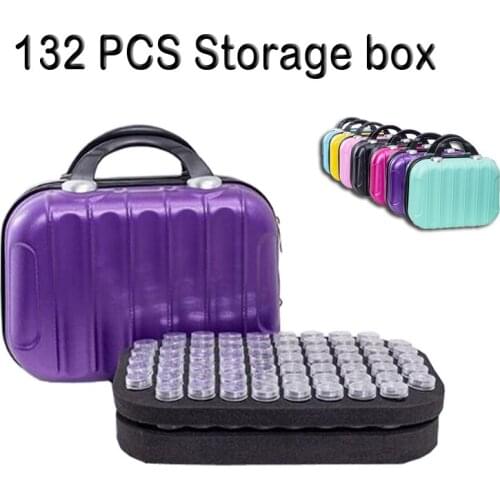 DPF 132 Bottles Diamond Painting Storage Box Embroidery Accessories Bead Container Rhinestones Tools Set