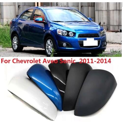 CAPQX For Chevrolet Aveo Sonic 2011-2014 Outside Rearview Mirror Cover Side Mirror Cap Lid Door Mirror Shell Housing Hood