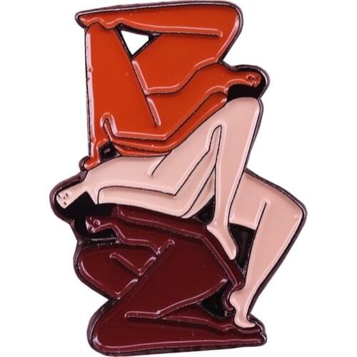 Laura Berger Stack Minimalism Brooch Pins Enamel Metal Badges Lapel Pin Brooches Jackets Fashion Jewelry Accessories