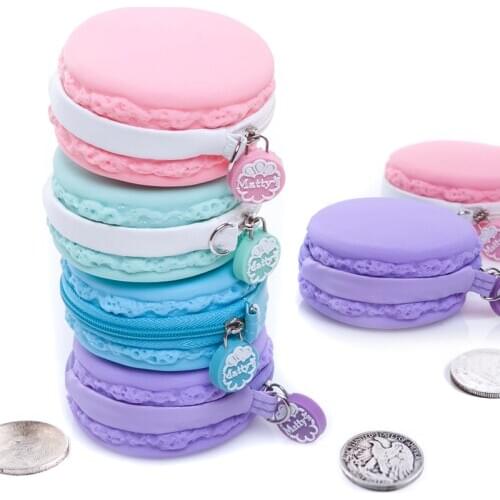 Macaron silica gel waterproof dream candy coin purse bag accessories storage bag hand-rope