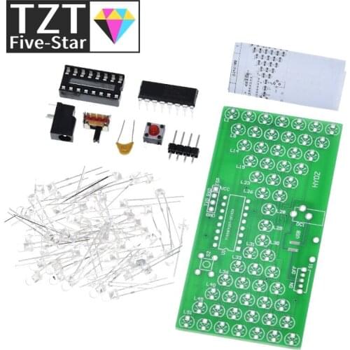 5V Electronic Hourglass DIY Kit Funny Electric Production Kits Precise With LED Lamps Double Layer PCB Board 84*40mm