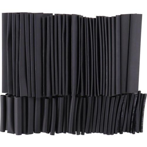 127 Pcs Heat Shrink Sleeving Tube Tube Assortment Kit Electrical Connection Electrical Wire Wrap Cable Waterproof Shrinkage 2:1