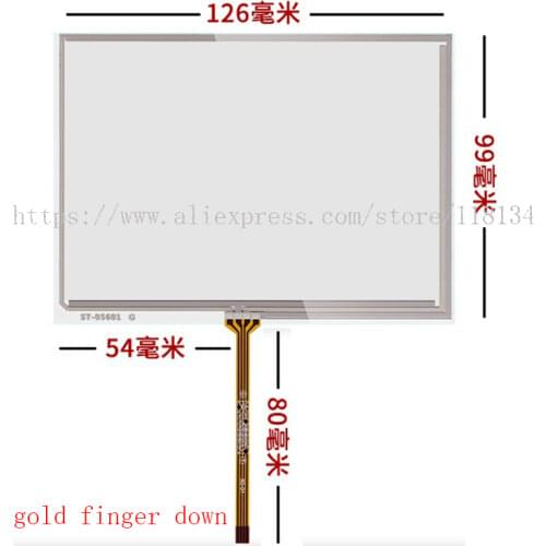 New For TM056KDH01 AT056TN53 V.1 Touch 5.6 inch 4 wire Resistive Car navigation Touch Screen Panel 126*100 126mm*100mm