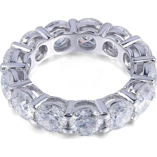 Brand promise Rings 925 sterling Silver 6mm AAAAA Zircon Engagement Wedding Band Rings For Women men Bride jewelry