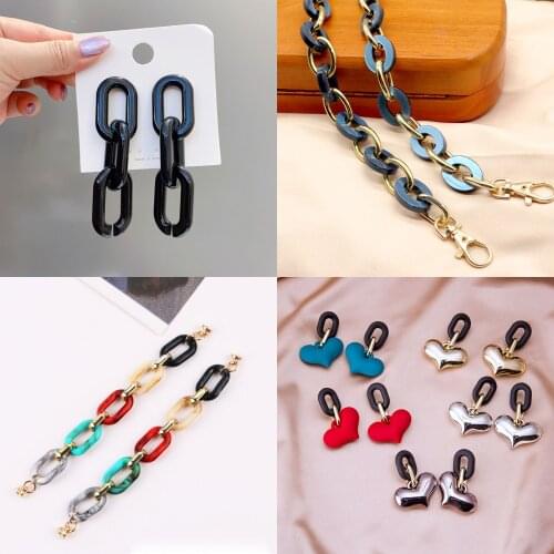 20PCs Oval Link Chain Findings Connectors For Jewelry Making Red Black Open Rings For Bracelet DIY Accessories